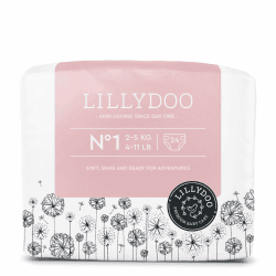 LILLYDOO hautfreundliche Baby Windeln - Größe 1 (2+ kg), 24 Stück, Sicherer Auslaufschutz, Weich, Ohne Parfüme & Lotionen für empfindliche Haut, Dermatologisch getestet Einzelpackung Größe 1 (24 Stück) Angebot bei HelloDeals