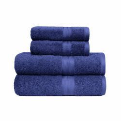 Amazon Basics Handtücher Set 4-teilig, 100% Baumwolle Ausbleichbeständig Weich, 2 Badetücher + 2 Handtücher, Königsblau 2 Badetücher und 2 Handtücher Königsblau Angebot bei HelloDeals