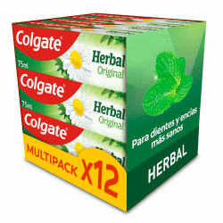 COLGATE Colgate Herbal Zahnpasta, 12 x 75 ml, Eukalyptus, fördert starke Zähne und gesundes Zahnfleisch dank Wirkstoffen und natürlichen Extrakten Angebot bei HelloDeals