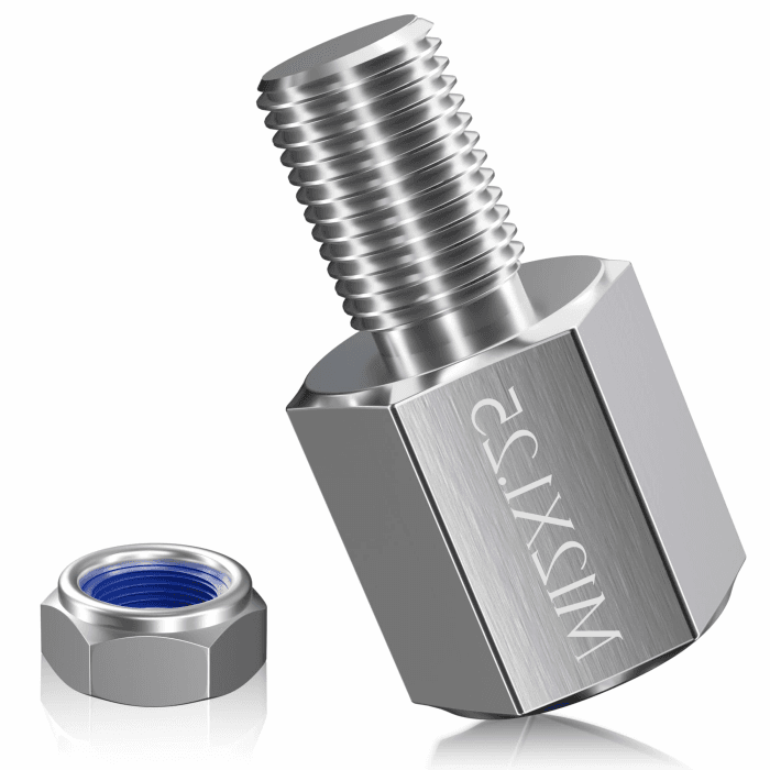 NICEDACK Fahrrad Achsadapter für Achsgewindegröße M12 x 1,25 Steckachse, Fahrrad-Steckachsenadapter, Anhänger Kupplungs Adapter Geeignet für Fahrradachsen mit 12mm Durchmesser und 1,25 Teilung Silber, M12x1.25 Angebot bei HelloDeals