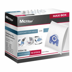 McFilter I 16 Staubsaugerbeutel kompatibel mit Miele Staubsauger GN Serie S2 S4 S5 S6 S8, Complete C2/C3, Classic C1 I Staubbeutel inkl. 8 Filter I MAXI BOX kompatibel mit Miele GN Angebot bei HelloDeals