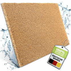 Fußmatte Kokos [Wetterfest] - extrem robust - Fußabtreter außen - die Kokosmatte Fußmatte außen wetterfest. Fussmatte aussen 40x60 cm Natur Angebot bei HelloDeals