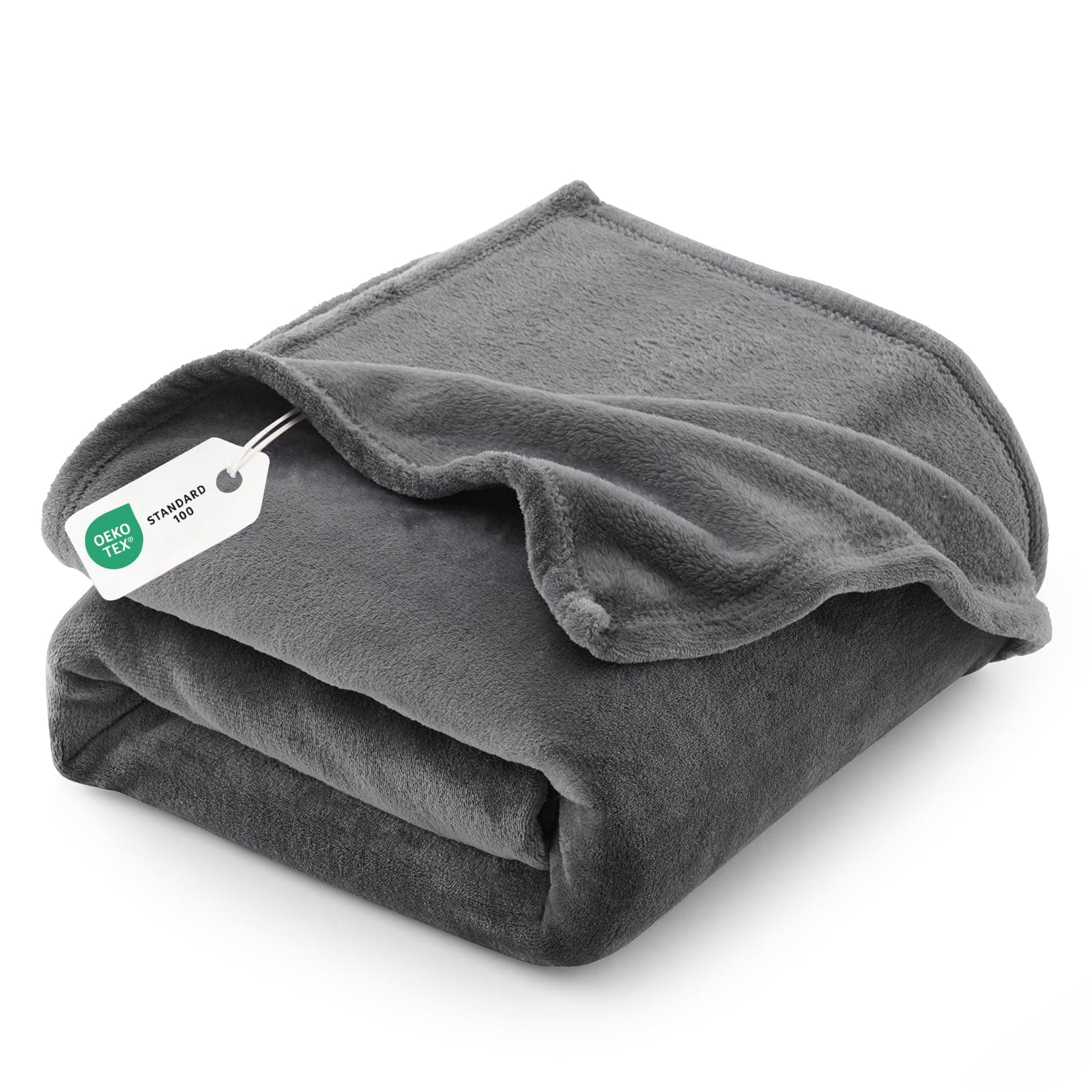 CozyLux Kuscheldecke Flauschig Decke 150x200 - XL Flanell Kuscheldecke 150x200, Weiche Sofa Decke, Warme Fleecedecke Wohndecke für 4 Jahreszeiten, Leicht Sofa Überwurf, Blanket 150x200 cm, Grau 150x200 cm Grau Angebot bei HelloDeals