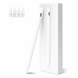 Stift für iPad Apple (2018-2025)–Hochpräzise, 2X Schnellladung, 3 LED-Anzeige, Handballenabweisung, Magnetisch, Stylus Pencil für iPad 11/10/9/8/7/6, Air 3/4/5/M2/M3, Pro 12.9/M4/11/13, Mini 5/6/7 Weiß Angebot bei HelloDeals