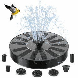 Solar Springbrunnen für Außen, Solar Teichpumpe mit 6 Effekte Solar Wasserpumpe Solar schwimmender Fontäne Pumpe für Gartenteich Oder Springbrunnen Vogel-Bad Fisch Behälter 1.4w Angebot bei HelloDeals
