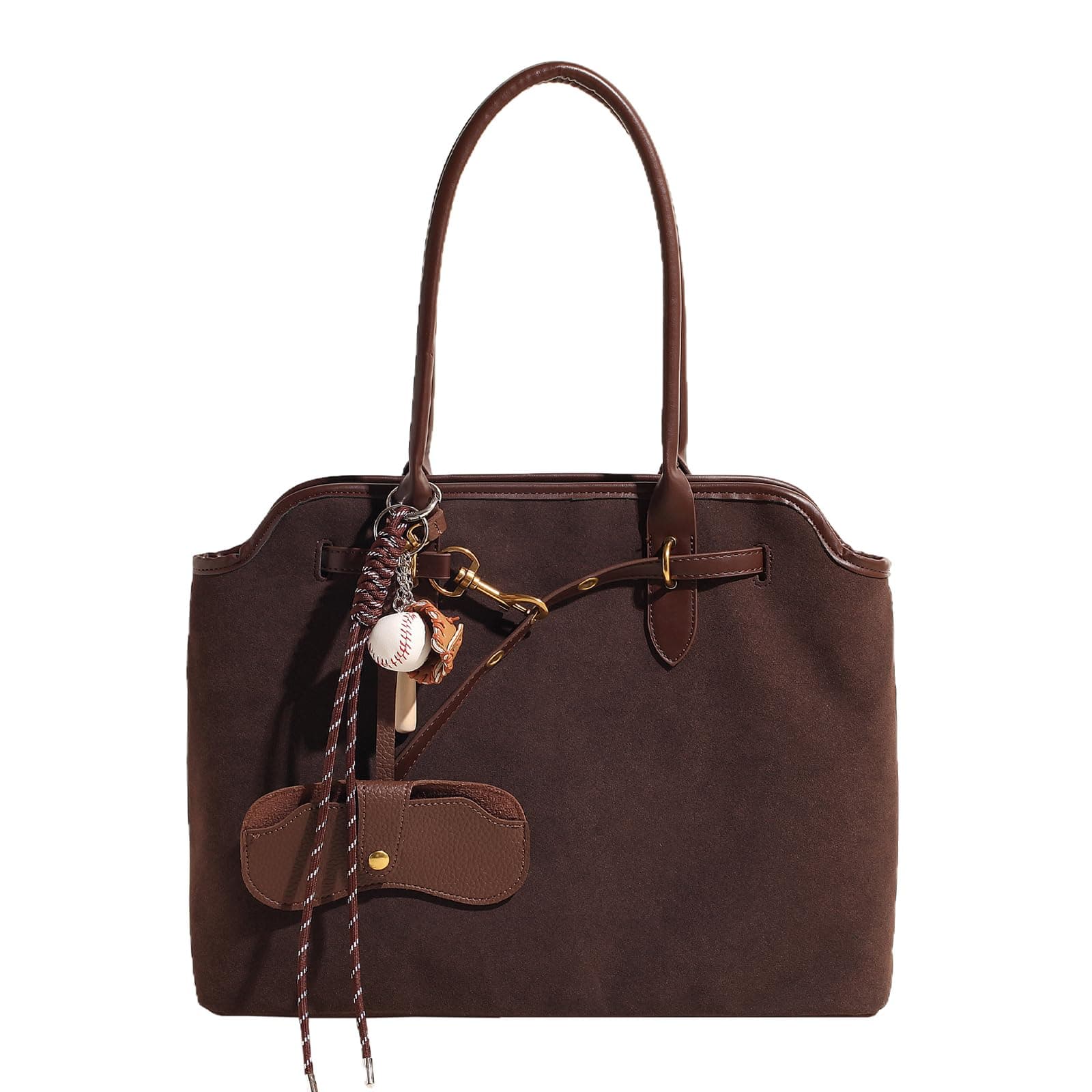 unisoul Wildleder Handtasche Damen Groß Shopper Tasche Tote Shoulder Bag, Damen-Shopper für College Arbeit Schule Reisen Shopping Verabredungen Alltag Coffee Angebot bei HelloDeals