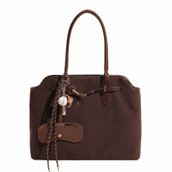 unisoul Wildleder Handtasche Damen Groß Shopper Tasche Tote Shoulder Bag, Damen-Shopper für College Arbeit Schule Reisen Shopping Verabredungen Alltag Coffee Angebot bei HelloDeals