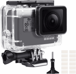 REDTRON wasserdichte Gehäuse für GoPro Hero 5/6/7, 60M Wasserresistente Tauchen Schutzhülle Gehäuse mit Schnellmontage Klammer & 12 Anti-Fog-Einsätze Zubehör für Gopro Hero 5/6/7 Action Camera Case for Gopro 5/6/7 Angebot bei HelloDeals