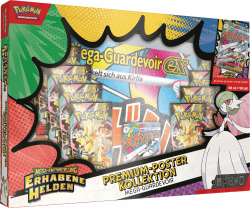 Pokémon-Sammelkartenspiel: Premium-Poster-Kollektion Mega-Entwicklung – Erhabene Helden: Mega-Guardevoir (1 holografische Promokarte, 1 doppelseitiges Poster und 10 Boosterpacks) Angebot bei HelloDeals