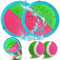Jalunth Klettballspiel Klettball Strandspielzeug Strandspiele Wurfspiel Kinder Erwachsene Garten Outdoor Draußen Strand Wasserdicht Spielzeug Spiele 3 4 5 6 7 8 9 Jahre Mädchen Junge Ostern Geschenke Pictonblau 2 Schläger Angebot bei HelloDeals