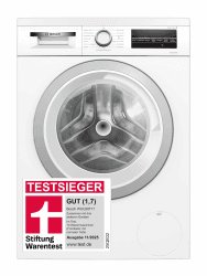 Bosch WUU28T71, Stiftung Warentest Testsieger*, Serie 6 Waschmaschine 8 kg, Unterbaufähig, 1400 UpM, Beladungserkennung, Hygiene Plus, Nachlegefunktion, Frontlader, LED Display, Schontrommel, AquaStop 8 kg Serie 6 Angebot bei HelloDeals