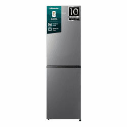 Hisense RB327N4ADD Kühl-Gefrier-Kombination, EEK D, Total NoFrost, wechselbarer Türanschlag, Flaschengitter, 171 Liter Kühlteil, 85 Liter Gefrierteil, Inox Look Essential Silber D Angebot bei HelloDeals