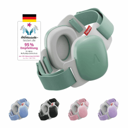 Alpine Muffy Baby Komfort - Gehörschutz für Babys & Kleinkinder - Getestet in Deutschland - Einzigartiges Kopfband für Sicheren & Bequemen Sitz - Verstellbar <48 Monate - Kopfhörer Lärmschutz, Grün Komfort - Grün Angebot bei HelloDeals