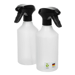 AP Nachhaltige Sprühflasche GREEN PE 2 x 500 ml I Zerstäuber mit verstellbarem Sprühkopf I Für Pflanzen, Reinigung & Haushalt I Chemikalienbeständige Sprühflasche aus biobasiertem Kunststoff Angebot bei HelloDeals