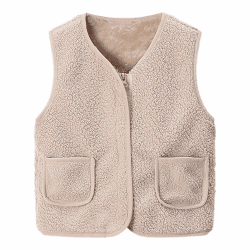 Generisch Baby Teddy Weste Mäntel Winter Fleece Jacken Teddy Weste Fleece Jungen Mädchen Kinderweste Gilet Outfits Schneeanzug Armellos Waistc oat Kleinkind Ärmellose Warmen Westes Jacke Babys Vest 3-4 Jahre #A01-weiß Angebot bei HelloDeals