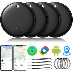 2026 Air Tracker Smart Tag für Android & iOS-4er Pack, Neu Dual-System Bluetooth Tracker kompatibel mit Apple Wo ist? & Android Google Find Hub, Schlüsselfinder für Schlüssel/Geldbörse/Fahrrad/Koffer Schwarz*4 Angebot bei HelloDeals