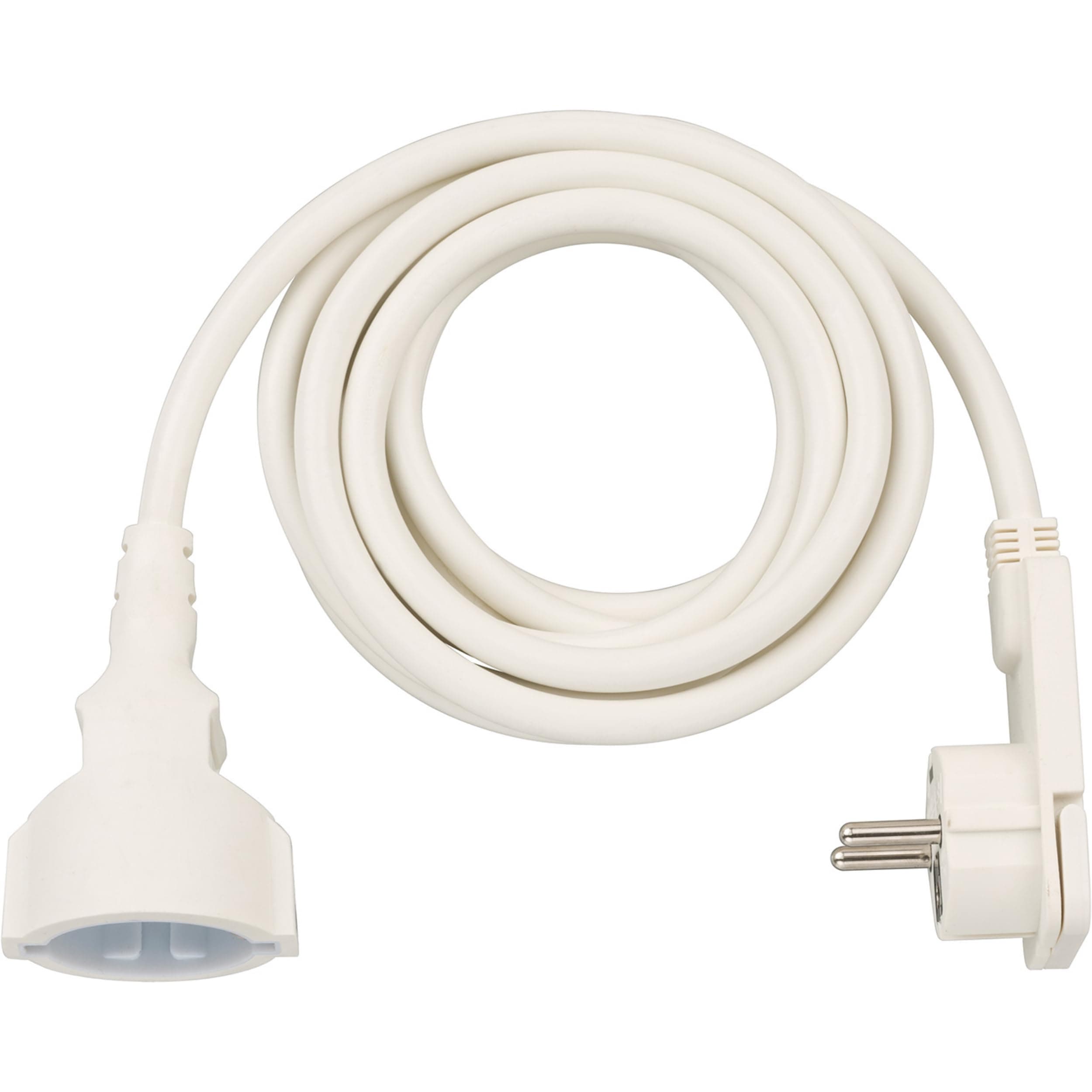 Brennenstuhl Qualitäts-Kunststoff-Verlängerungskabel mit Flachstecker (Verlängerungskabel flach für innen mit 3m Kabel) weiß 3m weiß Angebot bei HelloDeals