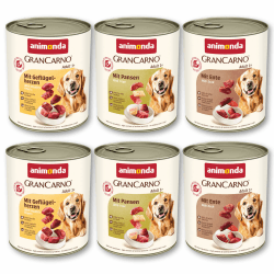 animonda GranCarno Adult Deftige Variation (6 x 800 g), Hundenassfutter für ausgewachsene Tiere, Nassfutter für Hunde mit 100% frischen, fleischlichen Zutaten, Hundefutter ohne Getreide Mix Deftige Variation 800 g (6er Pack) Angebot bei HelloDeals