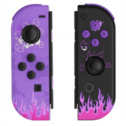 Mhwlhbx Ersatz L/R Switch Controller mit Switch/Lite/OLED-Konsole, Wireless Switch joycons unterstützt Dual Vibration, 6-Achs-Gyro, Wecken, Screenshot-Purple Angebot bei HelloDeals
