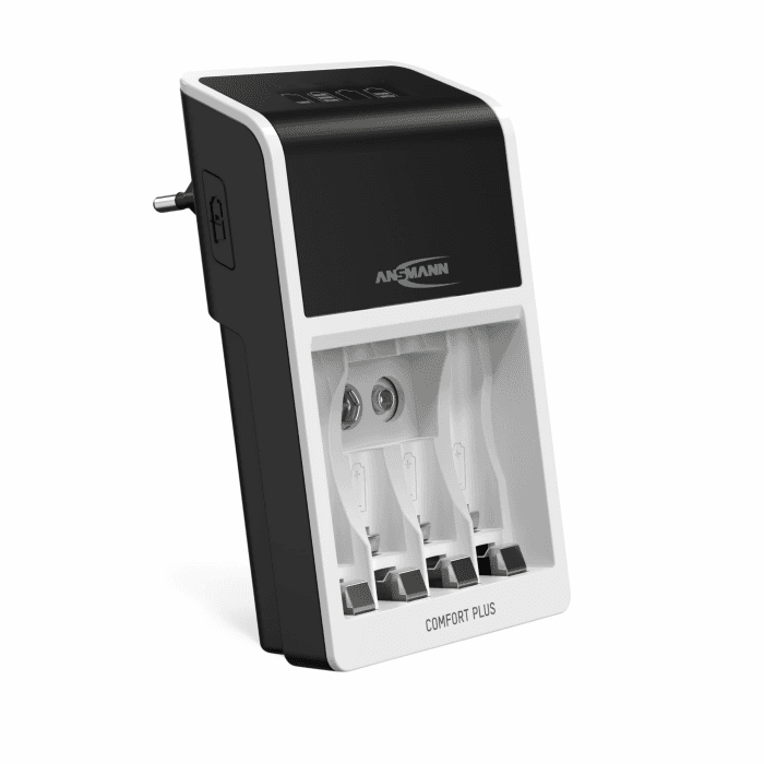 ANSMANN Akku-Ladegerät für NiMH Micro (AAA), Mignon (AA), 9V Block Akkus – Automatik Batterieladegerät mit Perfect-7-Ladetechnologie, Schnellladefunktion & Entladefunktion – Comfort Plus Comfort Plus Nur Ladegerät Angebot bei HelloDeals