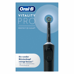 Oral-B Vitality Pro Elektrische Zahnbürste — Electric Toothbrush, Inkl. 1 Aufsteckbürste — 3 Putzmodi für Zahnpflege, Zahnbürste Elektrisch, Designed by Braun, Schwarz Black 1 Bürste + 1 Kopf Angebot bei HelloDeals