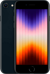 Apple iPhone SE 3, Generation, 64GB, Mitternacht (Generalüberholt) Mitternacht 64GB Angebot bei HelloDeals