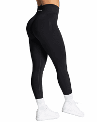 TAYOEA Sport Leggings Damen mit Scrunch Butt Push Up Booty Lifting Sporthose Blickdichte Nahtlos sportleggins für Yoga Gym Alltag Schwarz M Angebot bei HelloDeals