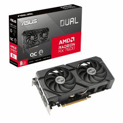 ASUS Dual Radeon RX 7600 EVO OC Edition 8GB GDDR6 Gaming Grafikkarte (AMD Radeon RX7600, PCIe 4.0, 1x HDMI 2.1, 3X DisplayPort 1.4a) 8 GB Dual - RX7600 Angebot bei HelloDeals