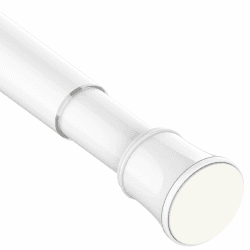 Gardinenstange ohne Bohren und Schrauben Teleskopstange Duschvorhangstange zum Einklemmen Vorhangstange für Kleiderschrank, Diy-Projekte, Badezimmer Weiß 85-190 cm Angebot bei HelloDeals