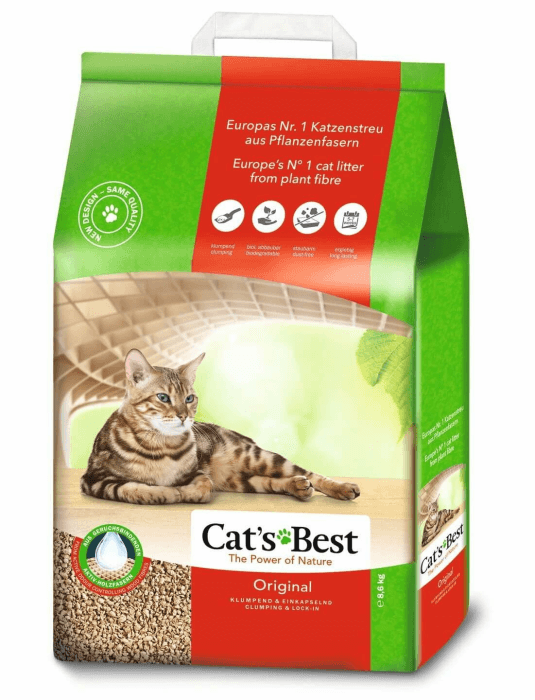 Cat’s Best Original Katzenstreu, 100% pflanzliches Katzenklumpstreu mit maximaler Saugfähigkeit – bekämpft Gerüche natürlich und aktiv, 8,6 kg/20 l (Verpackung kann variieren) 20 l / 8,6 kg Angebot bei HelloDeals