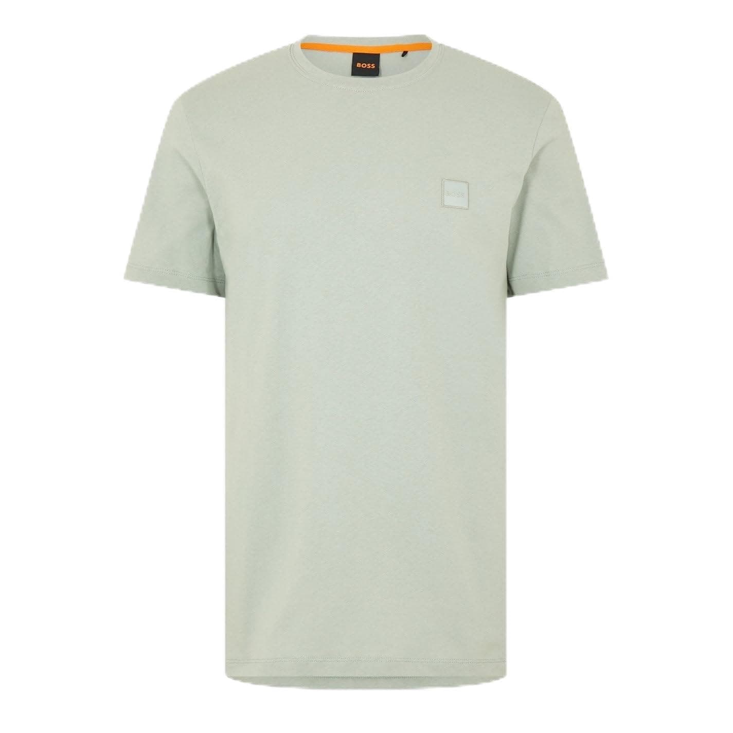 BOSS Herren Tales Relaxed-Fit T-Shirt aus Baumwoll-Jersey mit Logo-Aufnäher S Open Green 351 Angebot bei HelloDeals