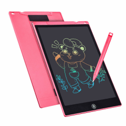 Bunte LCD Schreibtafel 12 Zoll，LCD Writing Tablet Elektronischer Tablette Grafiktablet Digitaler Drawing Pad，Kinderspielzeug FÜR 3-12 Jahre Alte Mädchen Rosa Angebot bei HelloDeals