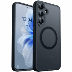 CANSHN für Samsung Galaxy S24 Hülle mit Kameraschutz für Magsafe (TOP Militärschutz & Magnetkraft) Extrem Haltbarkeit Handyhülle S24 Case - Transluzente Matt Schwarz Samsung Galaxy S24 Schwarz Angebot bei HelloDeals