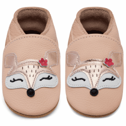 IceUnicorn Krabbelschuhe Baby Lauflernschuhe Jungen Mädchen Weicher Leder Babyhausschuhe Kleinkind Rutschfeste Lederschuhe Baby 12-18 Monate Blush Fuchs Angebot bei HelloDeals