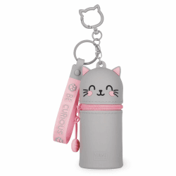 Legami - Mini-Geldbörse mit Schlüsselanhänger Kawaii, mit Spirale, Karabinerhaken und Handschlaufe, aus Silikon, 5 x 12 x 5 cm KITTY Angebot bei HelloDeals