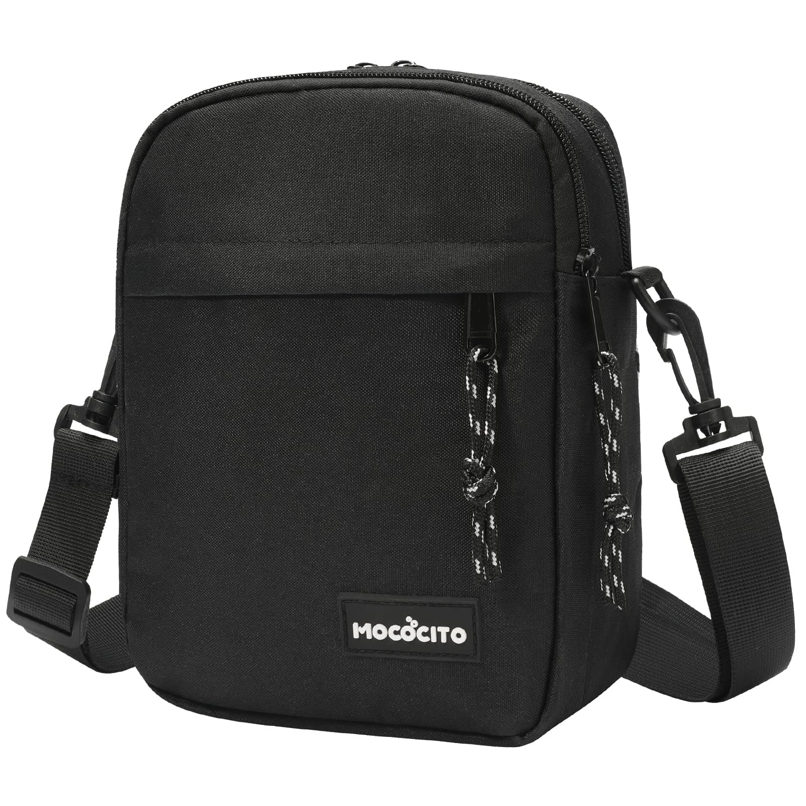 Umhängetasche, Schultertasche für Herren, Kuriertasche aus Nylon, Messenger Bag für Tägliches Leben Reise Groß-schwarz Angebot bei HelloDeals