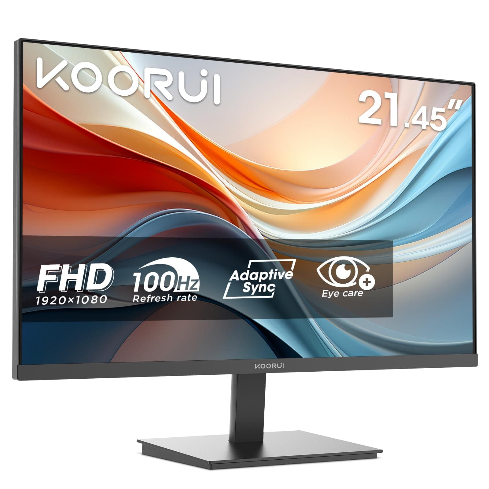 KOORUI E2212F 21.45 Zoll Monitor, FHD 1920 x 1080 100Hz PC Monitor, Adaptive Sync HDMI 1.4, Eye Care Bildschirm, -5° bis 15° neigbar, VESA 100 x 100mm 21.45 Zoll VA/FHD/100Hz Angebot bei HelloDeals