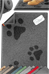 KESSER Schmutzfangmatte Profi Fußmatte in vielen Größen, Türmatte, Teppich, Fußabtreter & Fußabstreifer, rutschfest, wetterfest, maschinenwaschbar, Haustür & Wohnungseingang,Anthrazit Motiv 60x90cm 60x90cm Anthrazit Pfotendesign Angebot bei HelloDeals