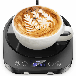 Accwork Kaffeewärmer, aufgerüstet Tassenwärmer, Elektrischer Kaffeewärmer 9 Temperatureinstellungen Schreibtisch Tassenwärmer mit 1-9h Abschaltautomatik für Kaffee Tee Kakao Milch Schwarz Angebot bei HelloDeals