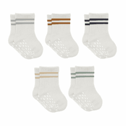 bistyle Bio-Baumwolle Stoppersocken Kleinkinder Baby ABS Antirutsch Socken Schachbrettmuster | Rutschsocken für Neugeborene Jungen Mädchen Tennissocken Sportsocken Weiß (Gestreift) 12-24 Monate Angebot bei HelloDeals