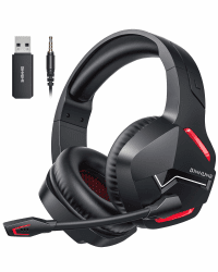 BINNUNE Gaming Headset, Wireless Headset für PS4 PS5 PC PlayStation 4 5, Gaming Kopfhörer mit Mikrofon Bluetooth USB Gaming Headset Wireless mit 120 Stunden Akkulaufzeit Schwarz Angebot bei HelloDeals