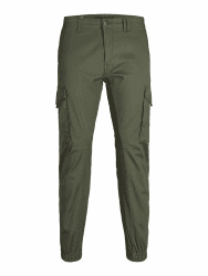 JACK & JONES Male Cargo-Hose Slim Fit Cargo-Hose 34W / 34L Olive Night Angebot bei HelloDeals