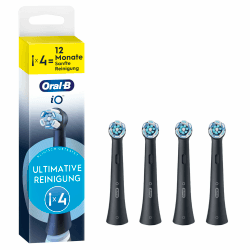 Oral-B iO Ultimative Reinigung, Original Aufsteckbürsten für elektrische Oral-B iO Zahnbürsten, 'Borsten-in-Borsten' Bündel, Schwarz, 4 Stück Schwarz Neu 4 Stück Angebot bei HelloDeals