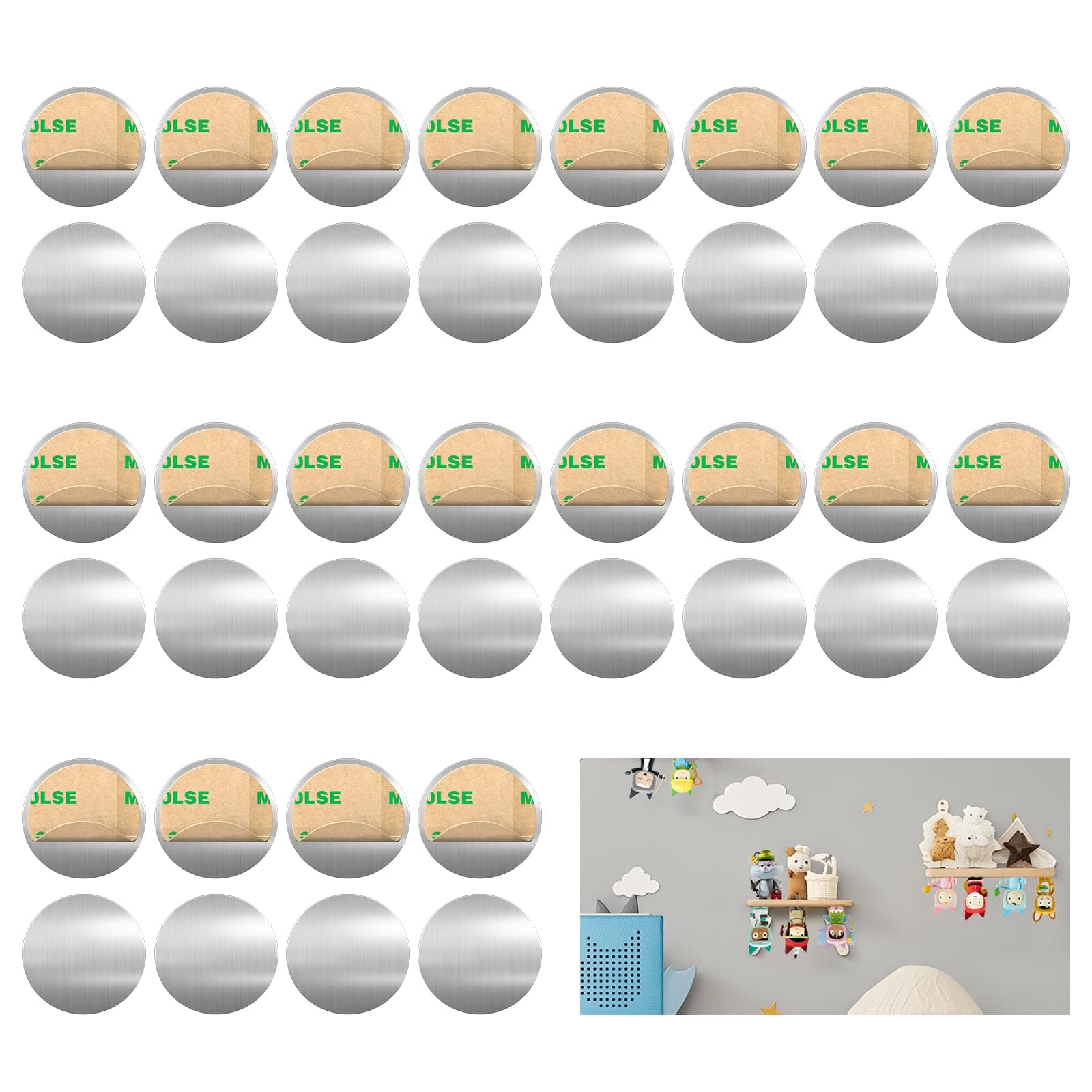 50 Stück Mellbree Metallplättchen Selbstklebend für Tonie, Starke Magnetkraft für sicheren Halt, ideal zur Kinderzimmer-Deko und Tonie Figuren-Aufbewahrung（20mm Durchmesser, 0.4mm Dicke） 50 2cm Single Angebot bei HelloDeals