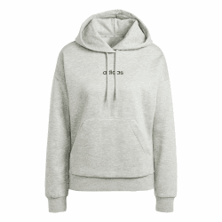Adidas Damen Essentials LINEAR Fleece Hoodie M Medium Grey Heather/Black Angebot bei HelloDeals