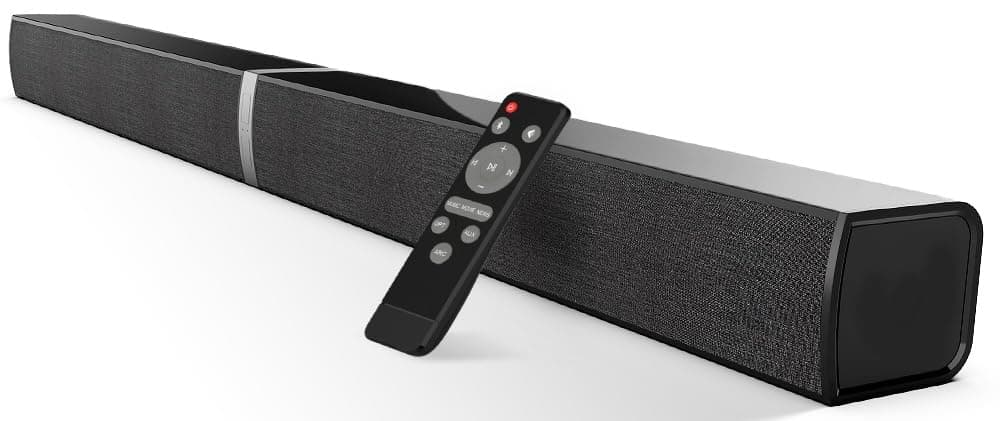 2.0-Kanal Soundbar für TV Geräte, 32 Zoll Teilbare 2-in-1 Soundbar für TV Soundbar Bluetooth mit 3 EQ-Modi und 3D Surround Sound, TV Lautsprecher Soundbars mit ARC/Optisch/Aux, 1pcs Schwarz Angebot bei HelloDeals