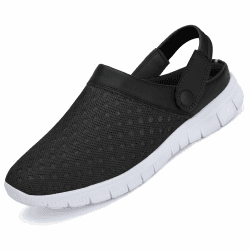 SAGUARO Unisex Clogs Sommer Hausschuhe Leicht Gartenschuhe Gr. 36-48 45 EU Schwarz Angebot bei HelloDeals