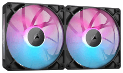 CORSAIR iCUE LINK RX140 RGB 140mm PWM-Lüfters mit iCUE LINK System Hub - Magnetisches Kuppellager - Dual Pack - Schwarz 2 x 140mm RGB Schwarz Angebot bei HelloDeals