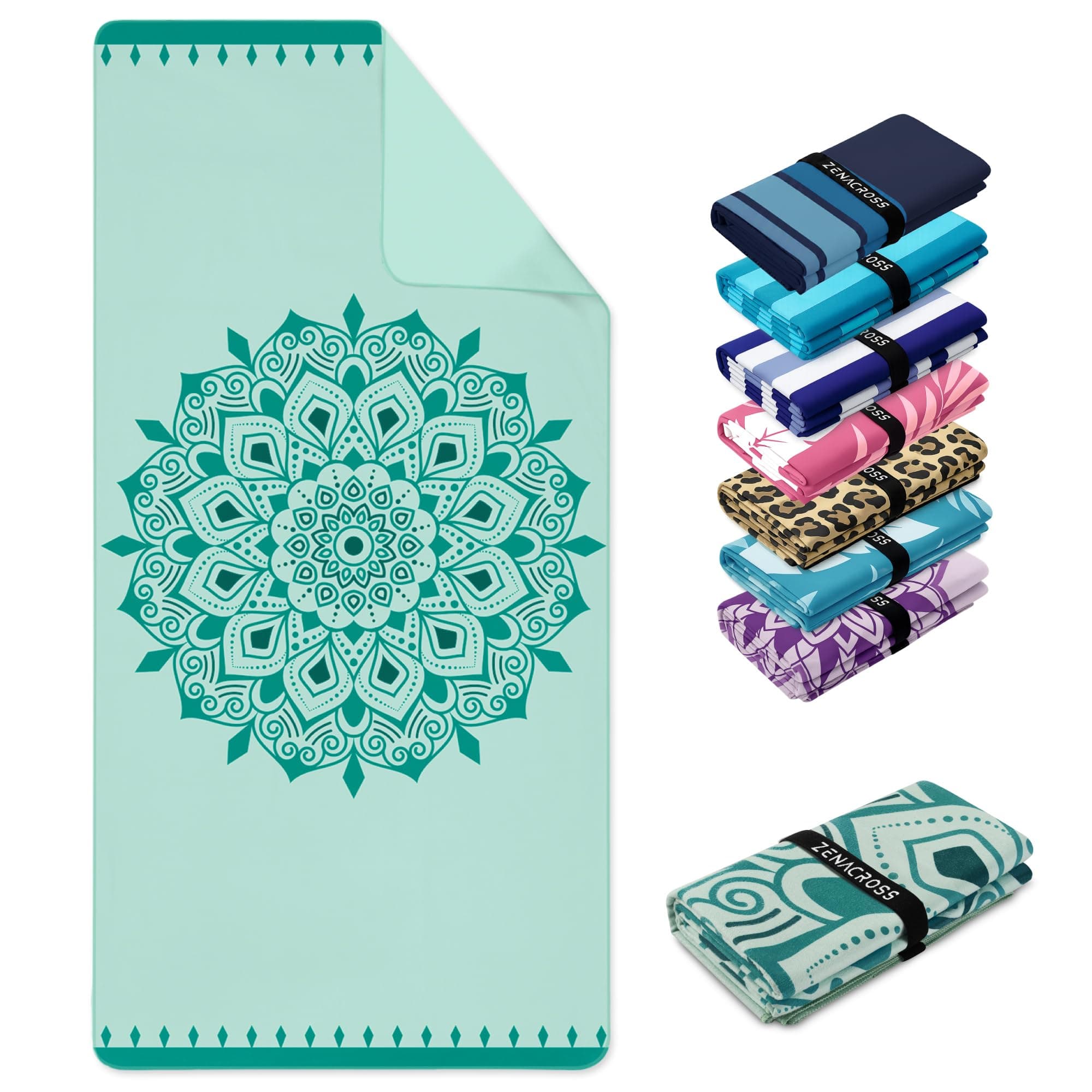 Strandtuch XXL 90x180 cm - Mikrofaser Handtuch Groß - Schnelltrocknendes Handtuch Mikrofaser, Sandfrei - Leichtes und Kompaktes - Aqua Angebot bei HelloDeals