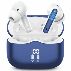Bluetooth Kopfhörer, Kopfhörer Kabellos Bluetooth 5.3 In Ear Kopfhörer mit 4 ENC Mic, Kabellose Kopfhörer Tiefer Bass 40H Wireless Earbuds Noise Cancelling, IP7 Wasserdicht, LED-Anzeige, Preußischblau Angebot bei HelloDeals